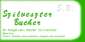 szilveszter bucher business card